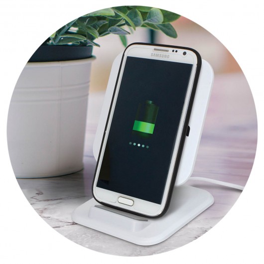 In Use Square Wireless Charging Stands